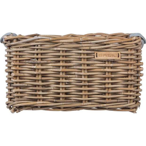 Basil fietsmand Dorset 20 liter rotan grijs