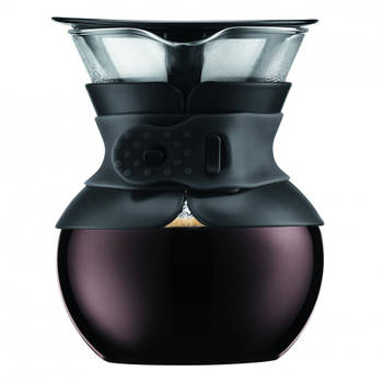 Bodum Pour Over 4 kops cafetière met permanent filter - zwart - 0,5 l