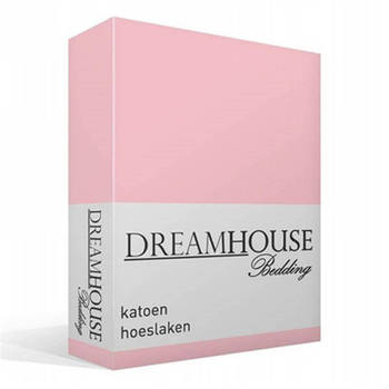 Dreamhouse Hoeslaken 100% Katoen - 90x200 - Eenpersoons - Roze