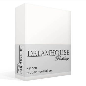 Dreamhouse Topper Hoeslaken Katoen - 180x220 - Lits-Jumeaux - Wit