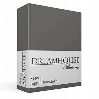 Dreamhouse Topper Hoeslaken Katoen Grijs-140 x 200 cm