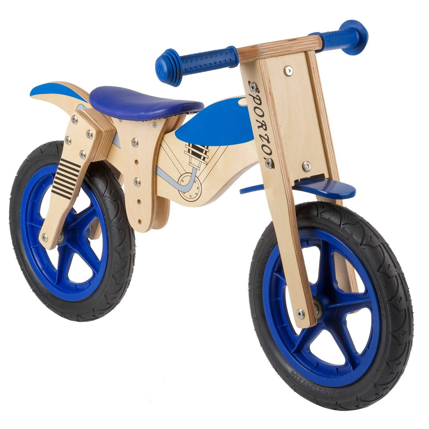 Zonder twijfel Nauw onderwijzen Kids Club Loopfiets met 2 wielen Loopfiets balance 12 Inch Junior  Blauw/Blank | Blokker