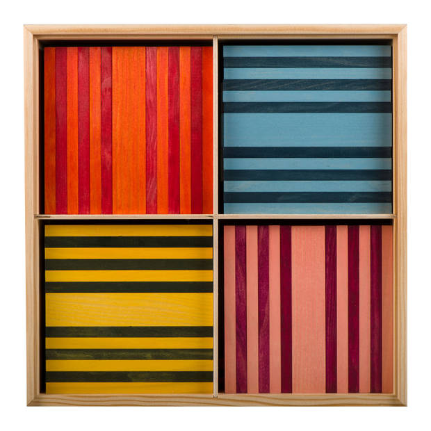 Kapla houten bouwplankjes 100 - 8 kleuren