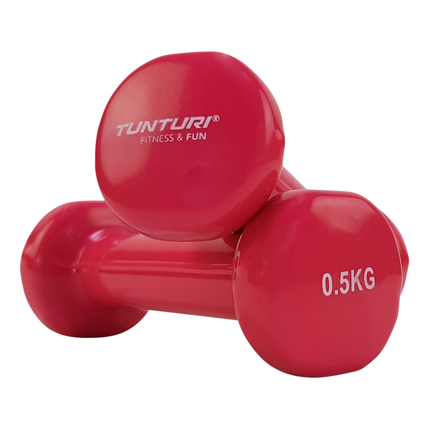 dubbele gevaarlijk gelijkheid Tunturi vinyl dumbbells set 0.5 kg - roze | Blokker