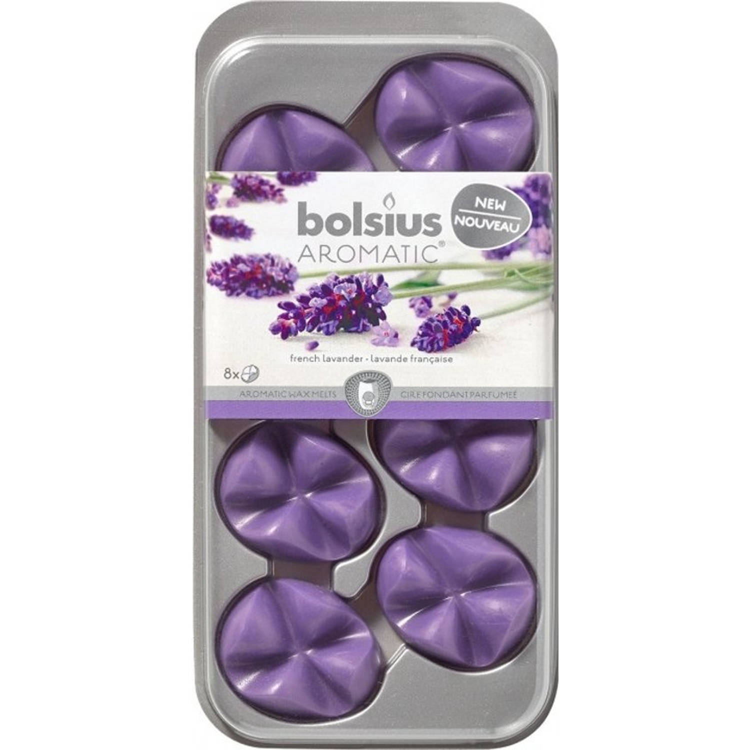 Bolsius scented geur wax lavendel (8 stuks)