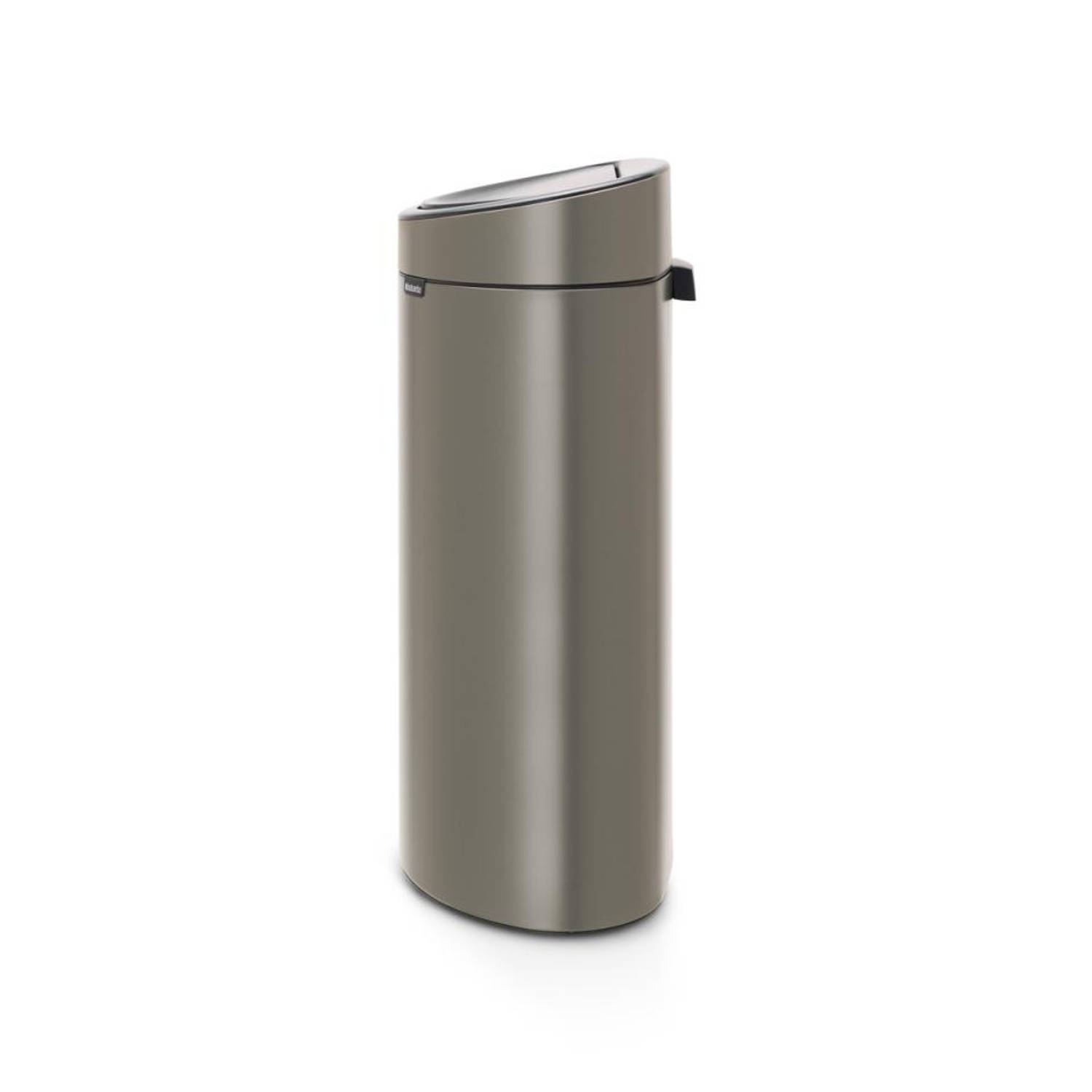 Rechtsaf Uitbreiding Onverbiddelijk Brabantia Touch Bin afvalemmer 40 liter met kunststof binnenemmer -  Platinum | Blokker