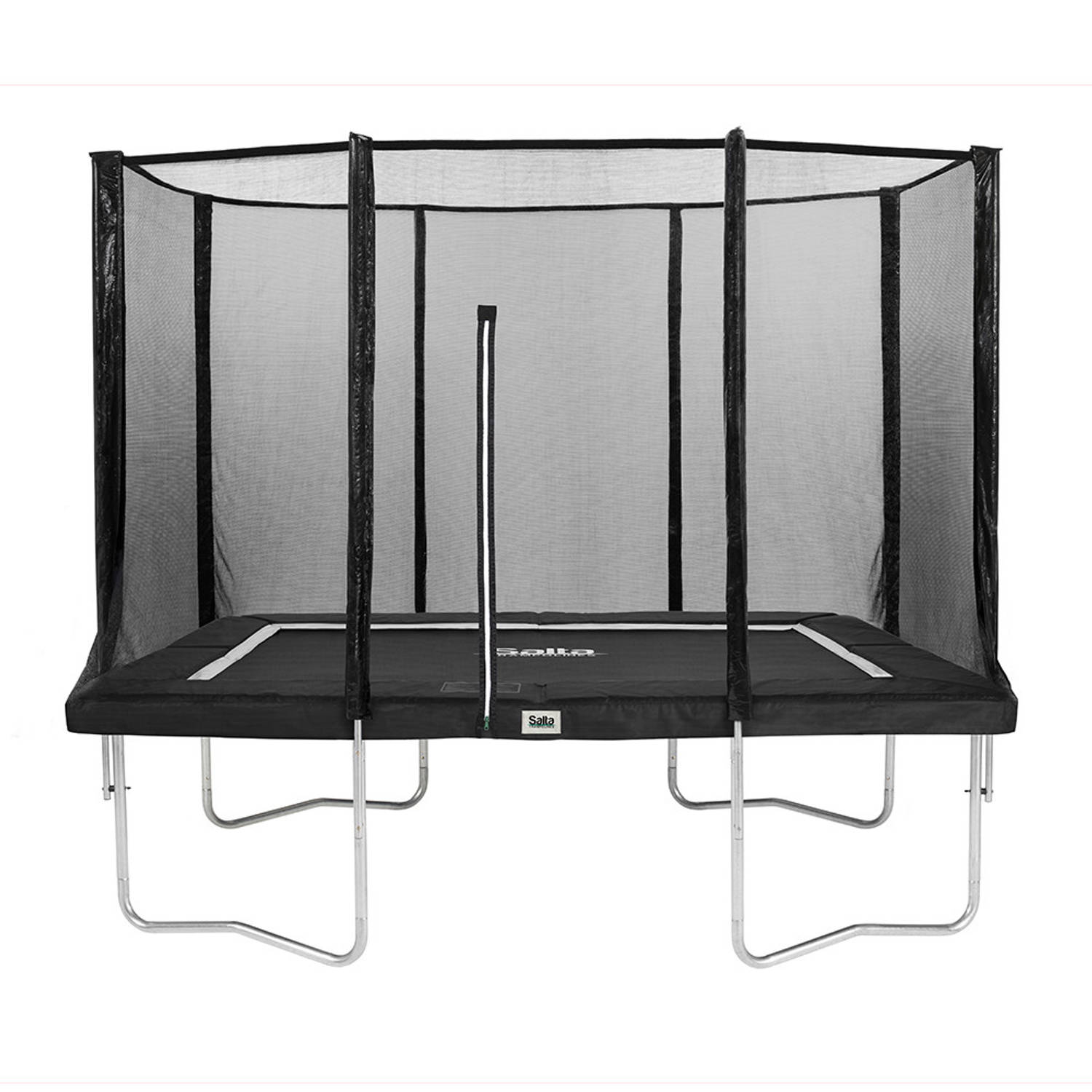 Salta rechthoekige Combo trampoline met veiligheidsnet 153 x 213 cm zwart