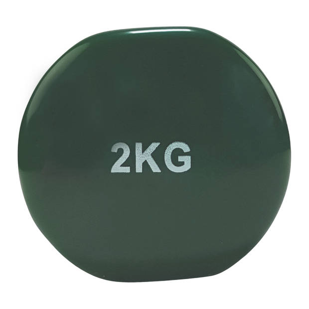 Tunturi vinyl dumbbells set 2.0 kg - groen