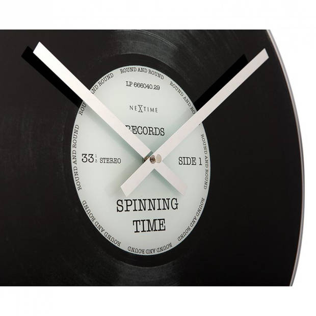 NeXtime Spinning Time wandklok - zwart
