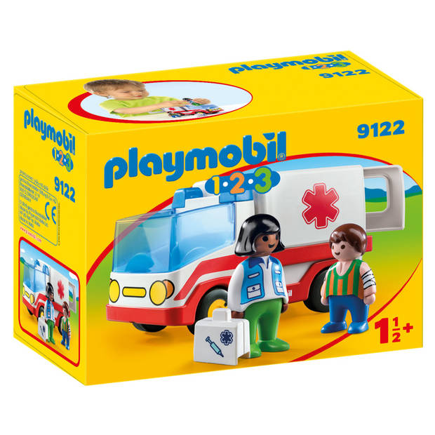 PLAYMOBIL 1.2.3 ziekenwagen 9122