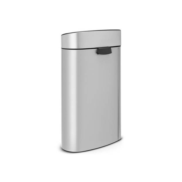 Brabantia Touch Bin afvalemmer 40 liter met kunststof binnenemmer - Metallic Grey