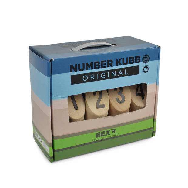BEX Number Kubb Original Rubberhout