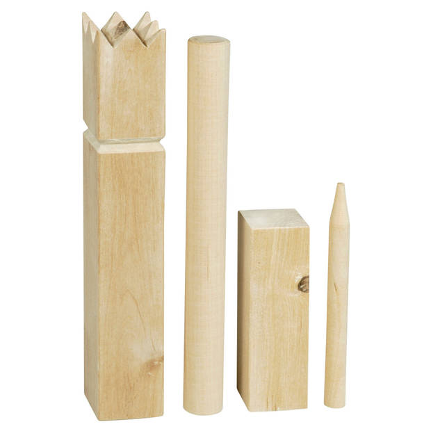 Goki Kubb Vikingschaakspel Koning 4,5x4,5x25cm