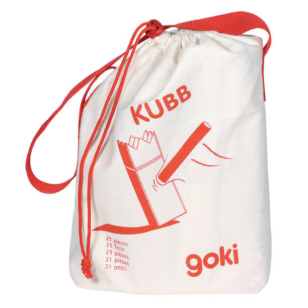 Goki Kubb, Vikings game, small size, in a cotton bag