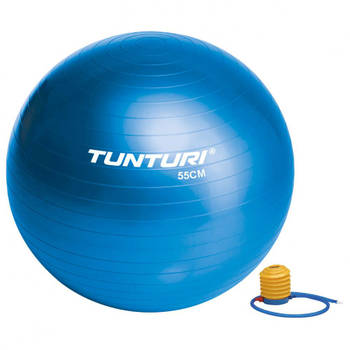 Tunturi fitnessbal 55 cm - blauw