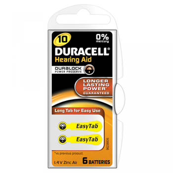 Duracell batterij gehoorapparaat - DA10 - 6 stuks