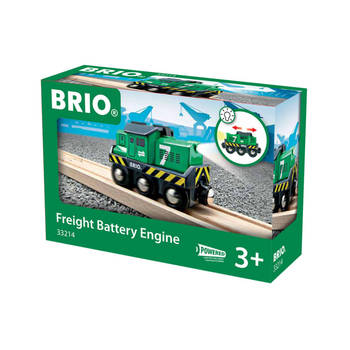 BRIO locomotief voor goederentrein op batterij 33214
