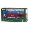 BRIO oplaadbare passagierstrein met USB-kabel 33746 - rood