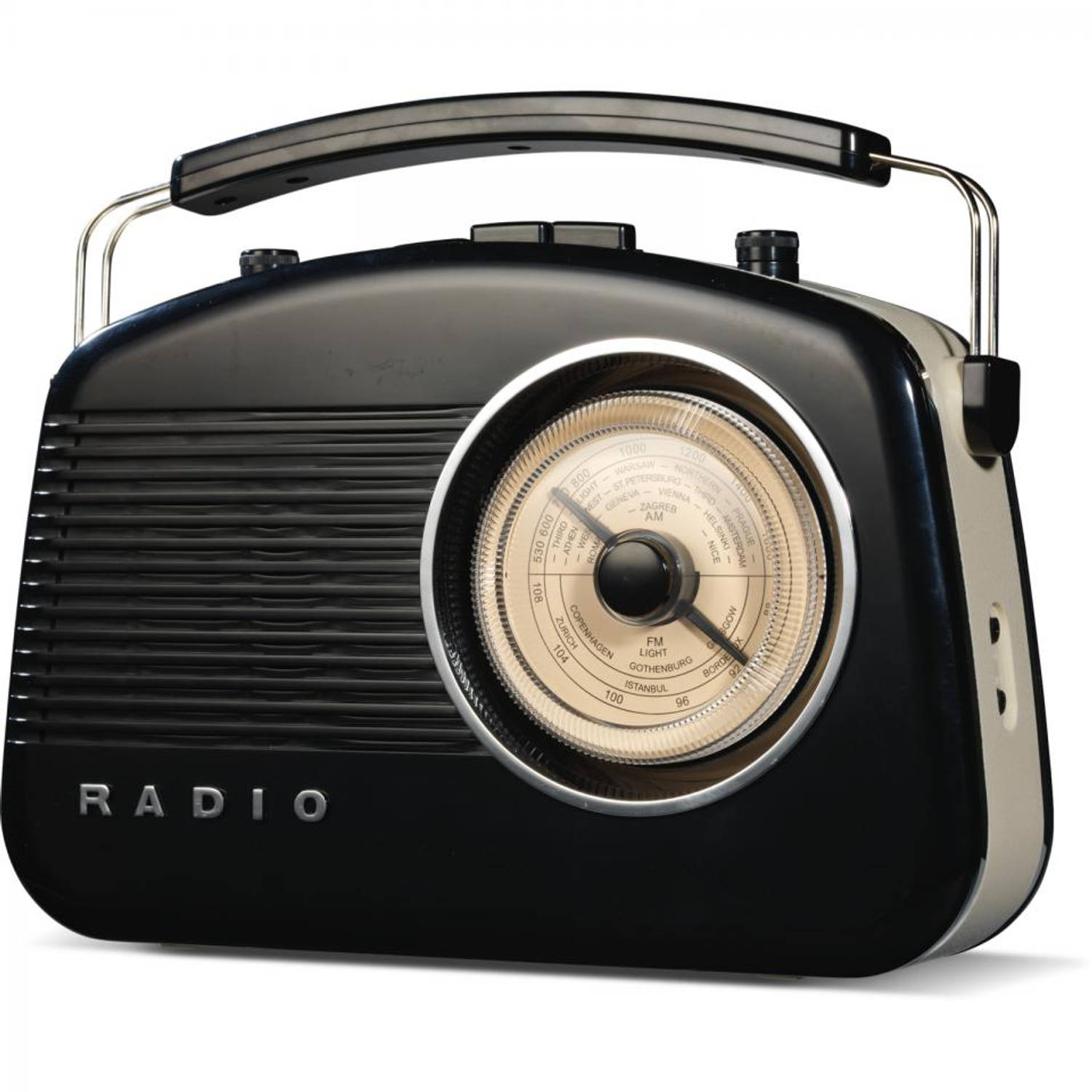 Alsjeblieft kijk leerling overdrijving Retro radio FM/AM - zwart | Blokker