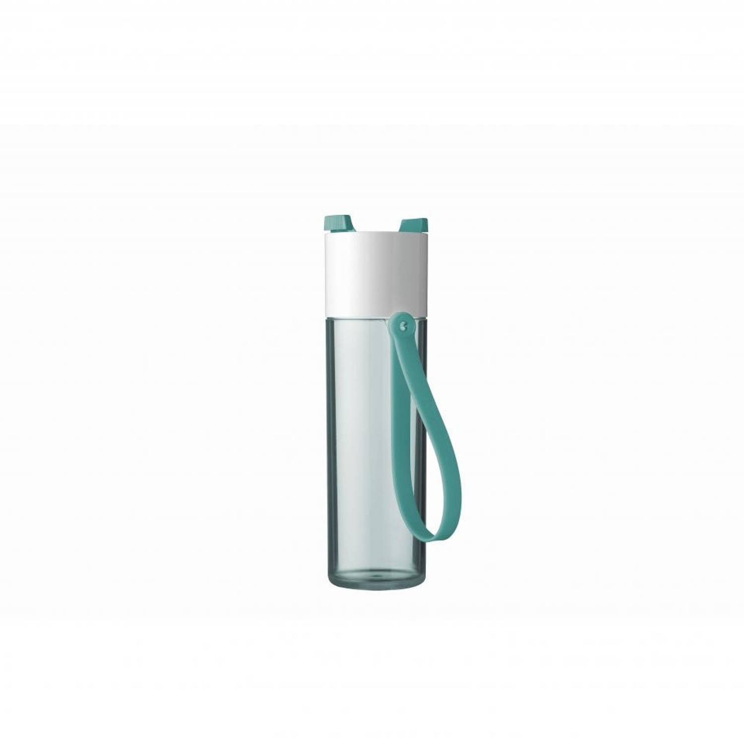 Mepal – drinkfles JustWater – 500 ml – Nordic green – waterfles – drinkt als een glas – lekvrij