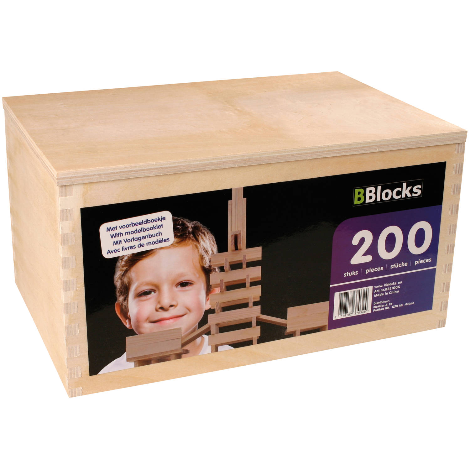Bouwplankjes Bblocks In Kist 200 Stuks