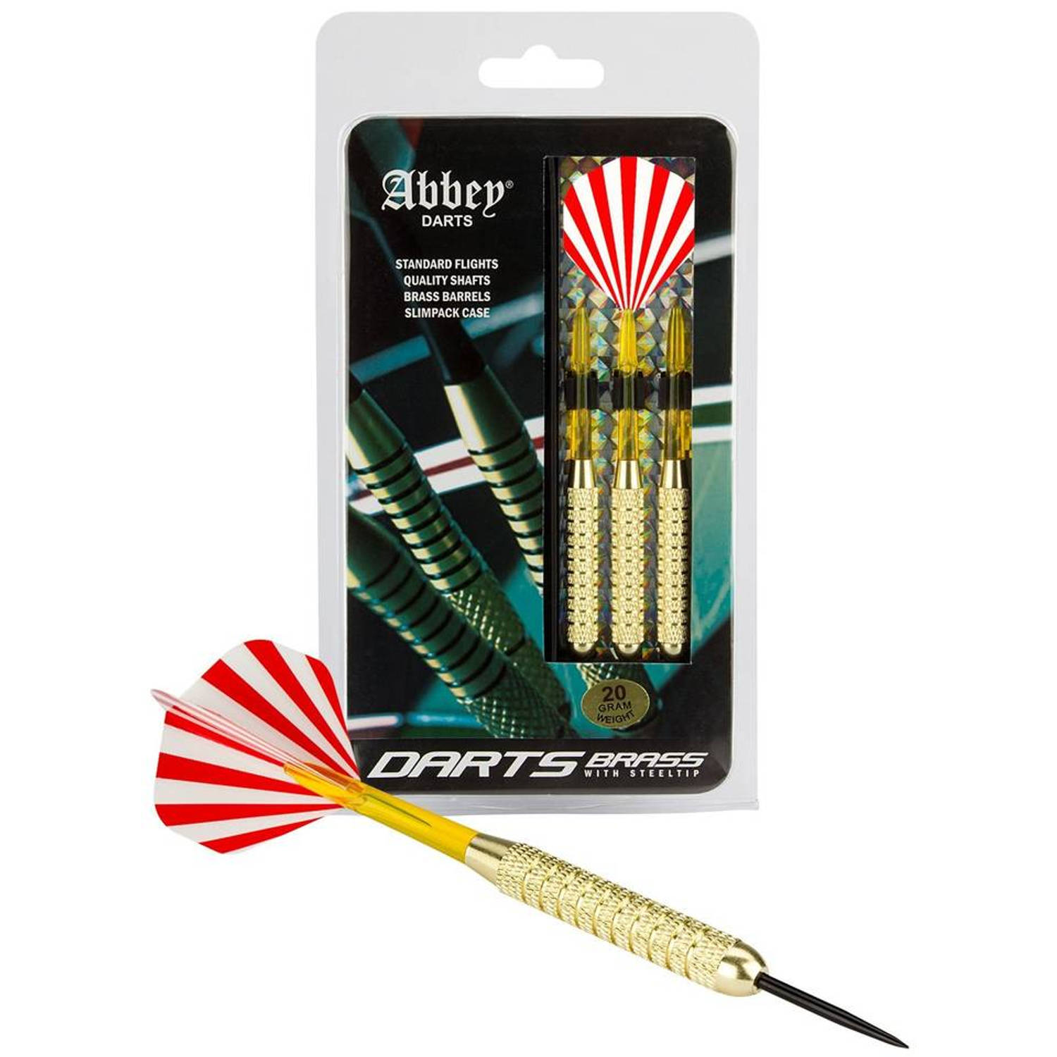 Abbey Darts brass dartpijlen Red Stripes - stuks | Blokker