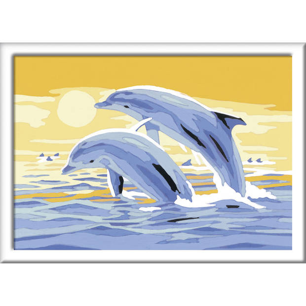 Ravensburger Schilderen op Nummer springende dolfijnen