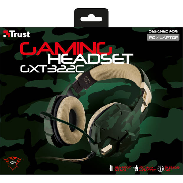 GXT 322C Gaming Headset - Green Camouflage