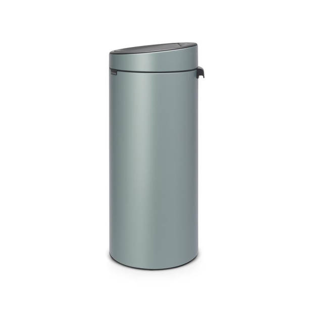 Brabantia Touch Bin afvalemmer 30 liter met kunststof binnenemmer - Metallic Mint