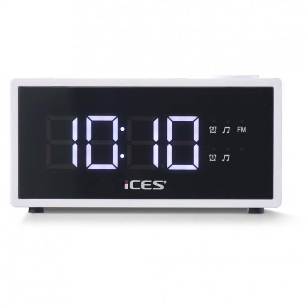 Ices Electronics wekkerradio ICR-240 - wit