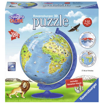 Ravensburger 3D puzzel kinderglobe XXL - 180 stukjes
