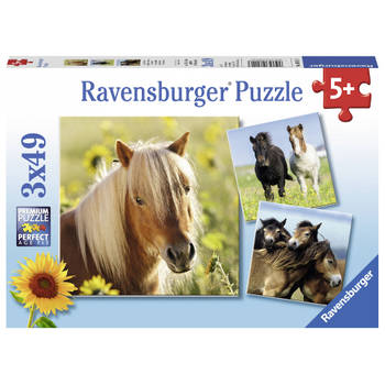 Ravensburger puzzel schattige pony's - 3 x 49 stukjes