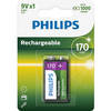Philips 9VB1A17 - Oplaadbare 9V batterij - 1 stuk