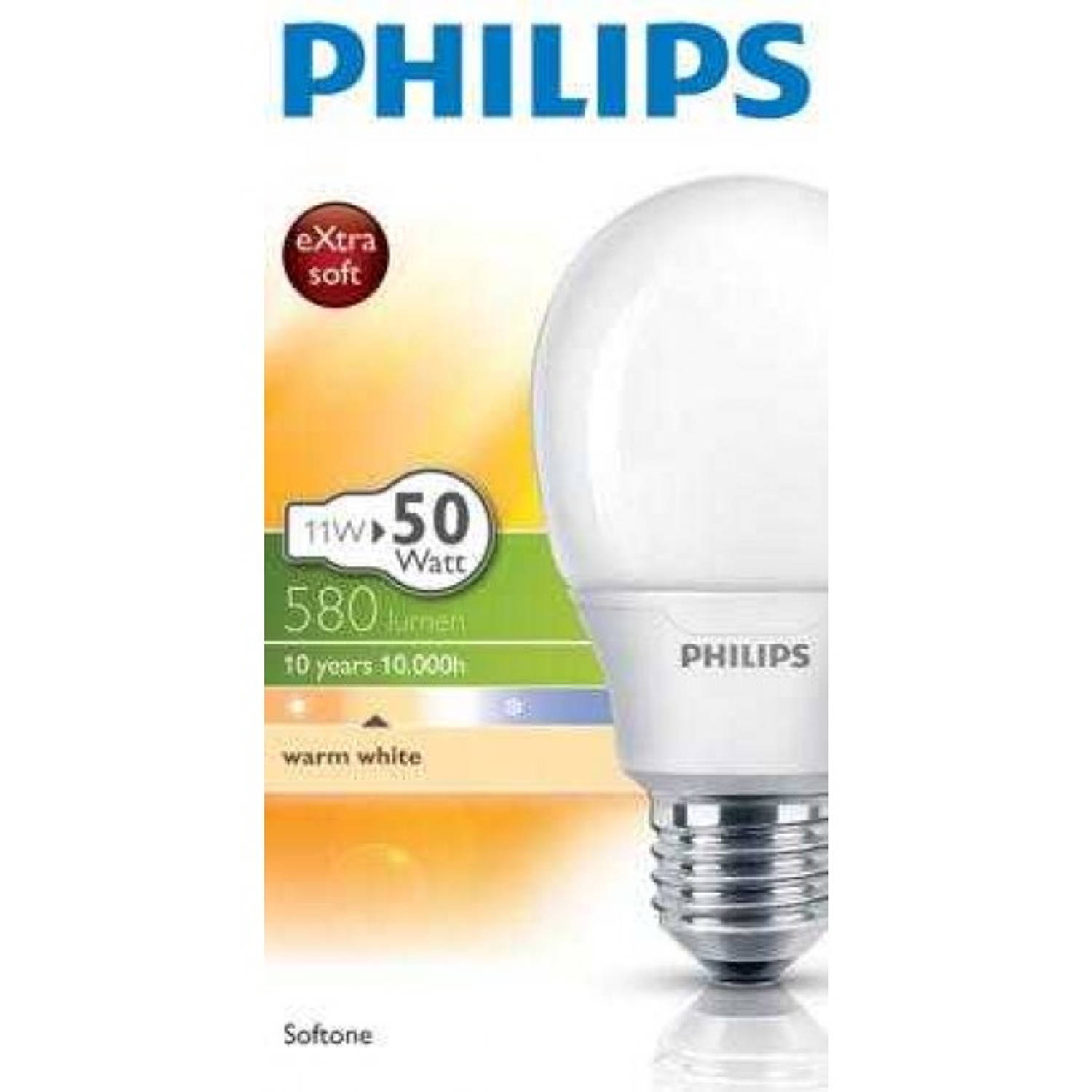 levering aan huis Op de kop van Tienerjaren Philips Softone spaarlamp 11 W E27 warm wit | Blokker