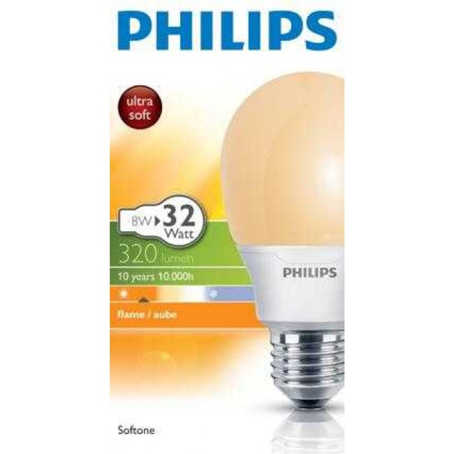 Philips Softone spaarlamp W E27 flame | Blokker