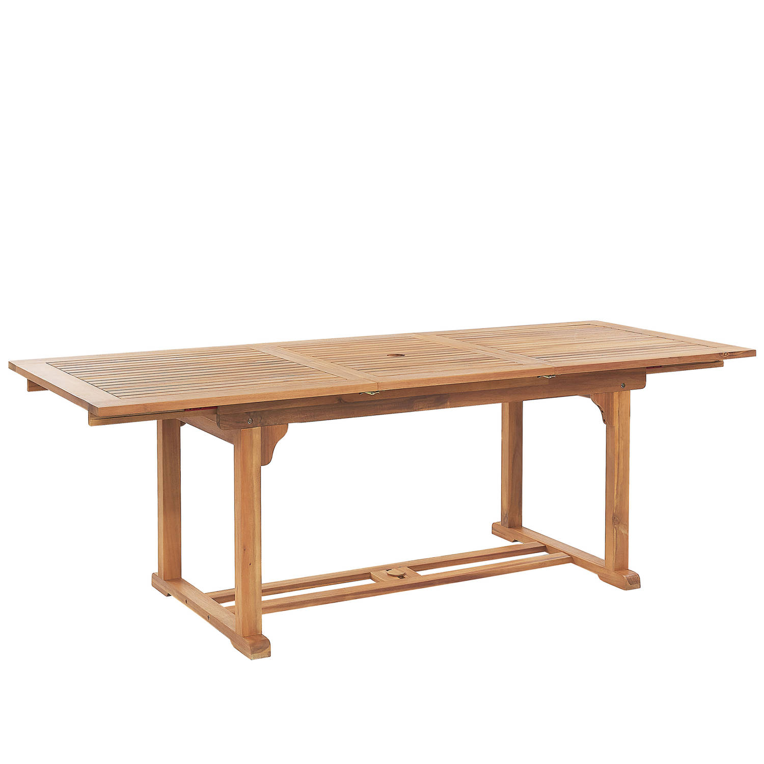 Beliani JAVA Verlengbare tafel-Lichte houtkleur-Acaciahout
