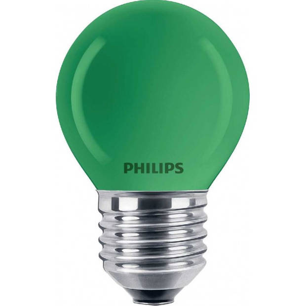 Philips Party kogellamp P45 15 W E27 groen