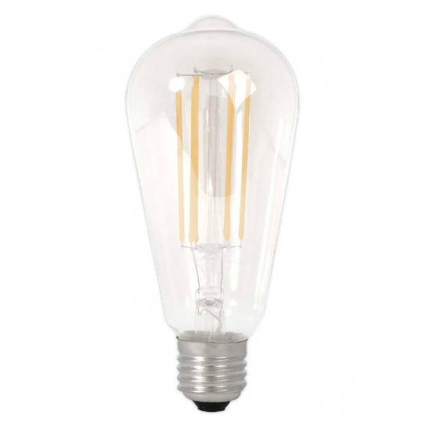 Calex LED volglas Lang Filament Rustieklamp 220-240V 4W 350lm E27 ST64, Helder 2300K Dimbaar
