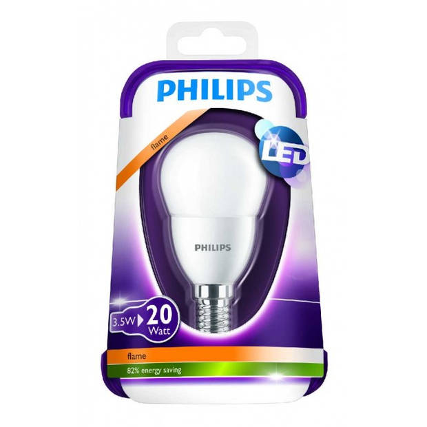Philips Led kogellamp 3,5W E14 20W flame