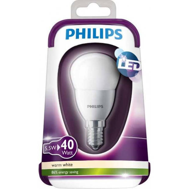 Philips Led kogellamp 5,5W E14 40W warm wit mat