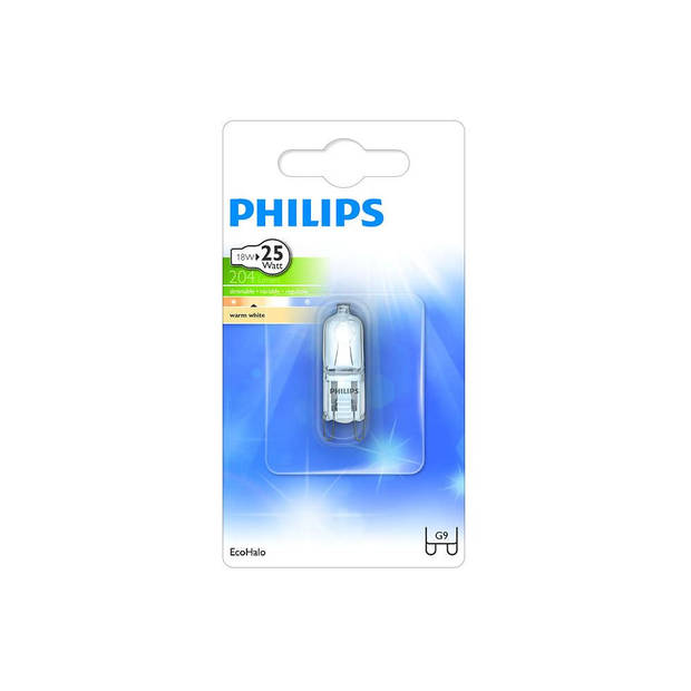 Philips EcoHalo halogeencapsulelamp 230 V 18 W G9 warm wit