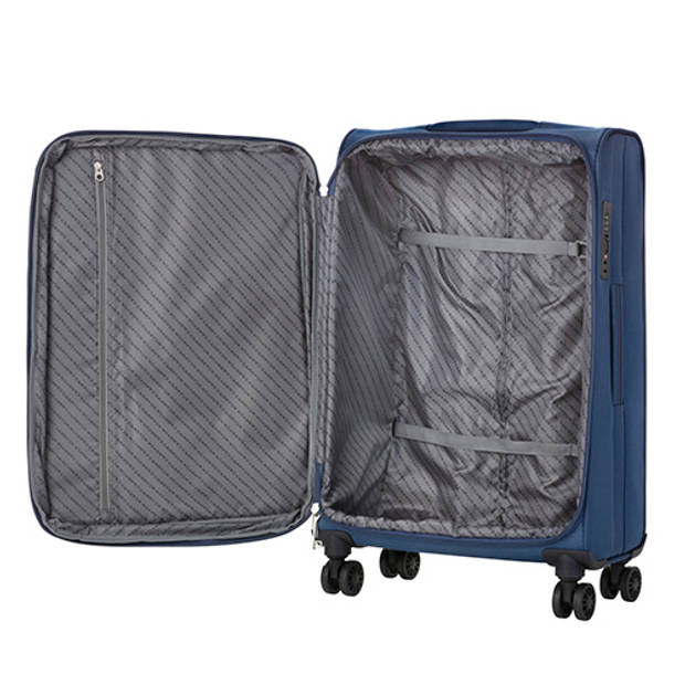 CarryOn Air Handbagagekoffer Zachte 55cm Handbagage met TSA anti-diefstal rits Blauw