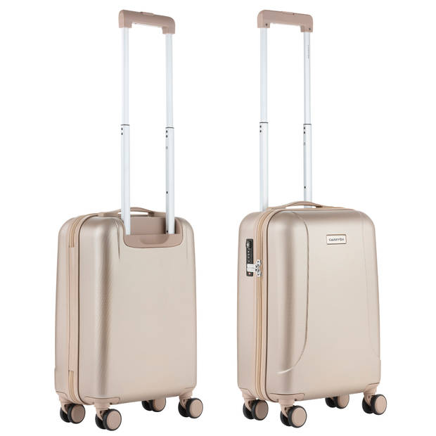 CarryOn Skyhopper Handbagage Koffer 55cm TSA-slot met OKOBAN Champagne