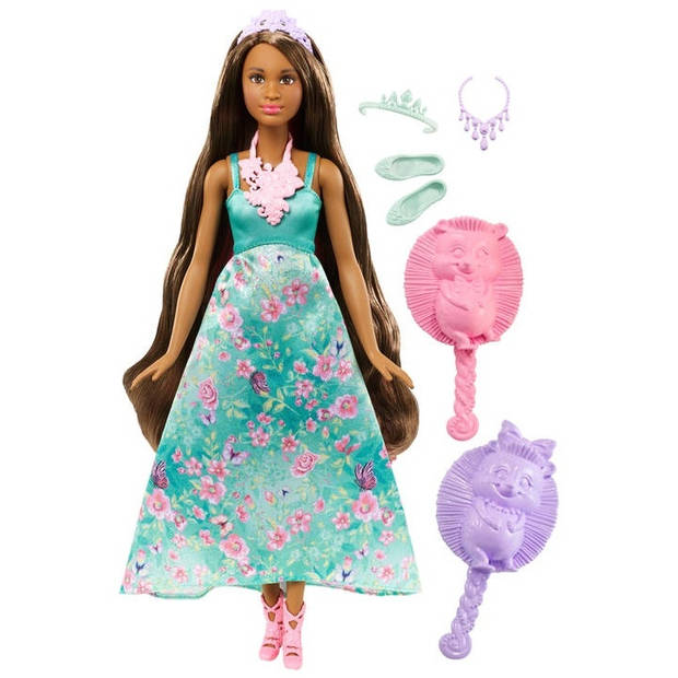Barbie Dreamtopia Color Styling prinses brunette 33 cm