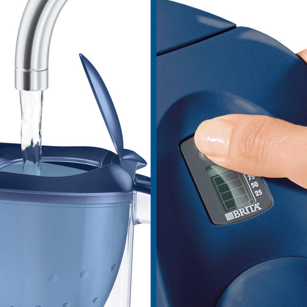 BRITA - Waterfilterkan Marella Cool - 2,4L - Blauw - incl. 3 MAXTRA+ Waterfilterpatronen - Voordeelverpakking