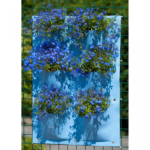 Nature plantentas - 6 zakken - blauw