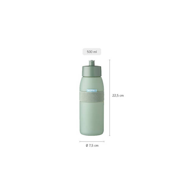 Mepal Bidon Ellipse 500 ml - Nordic denim