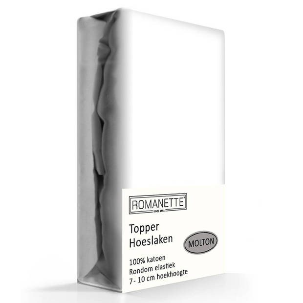 Molton Topper Hoeslaken Romanette-160 x 200 cm