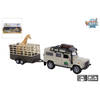 Kids Globe Traffic Land Rover Defender met giraftrailer