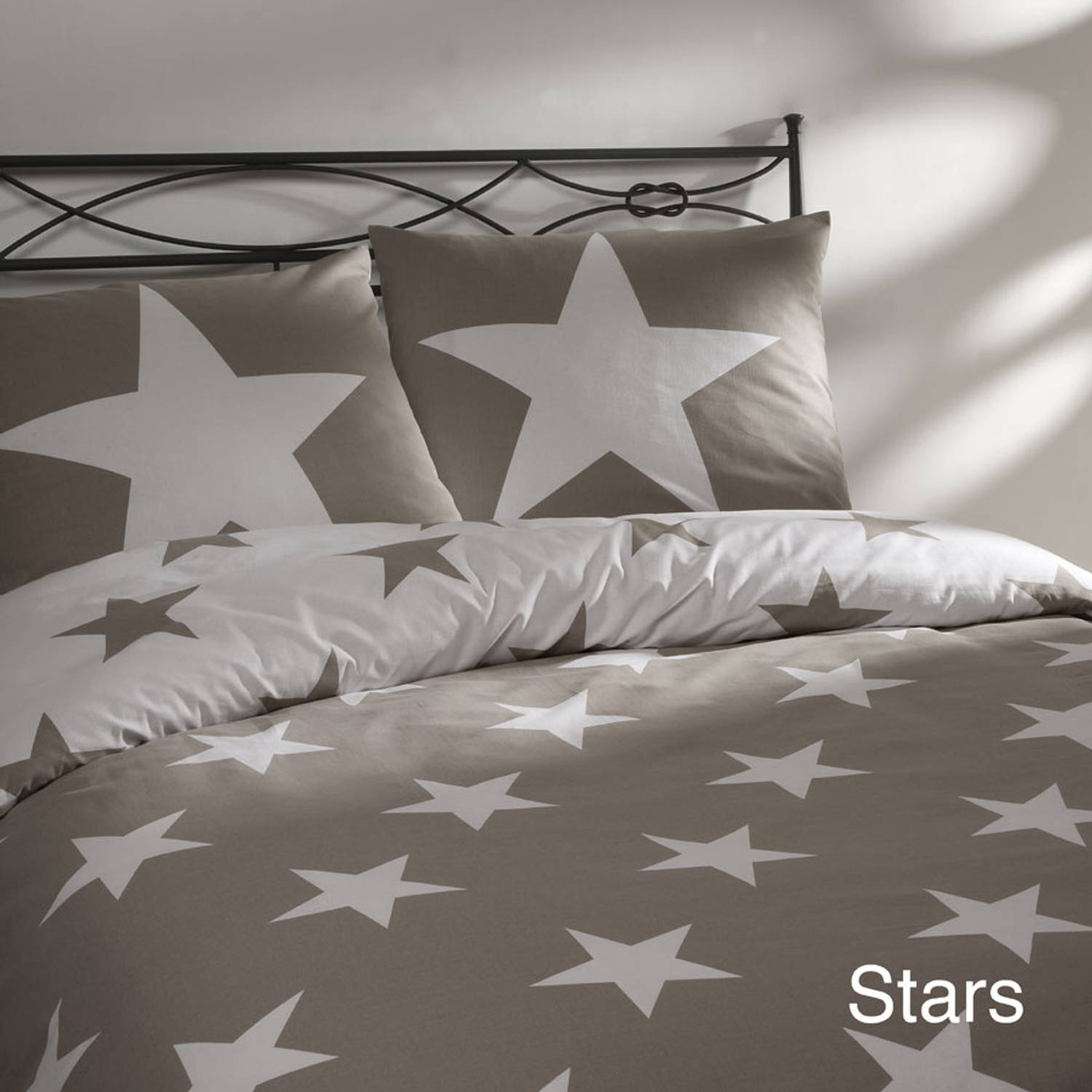 Day Dream Dekbedovertrek Stars Zand-240 x 200/220 cm